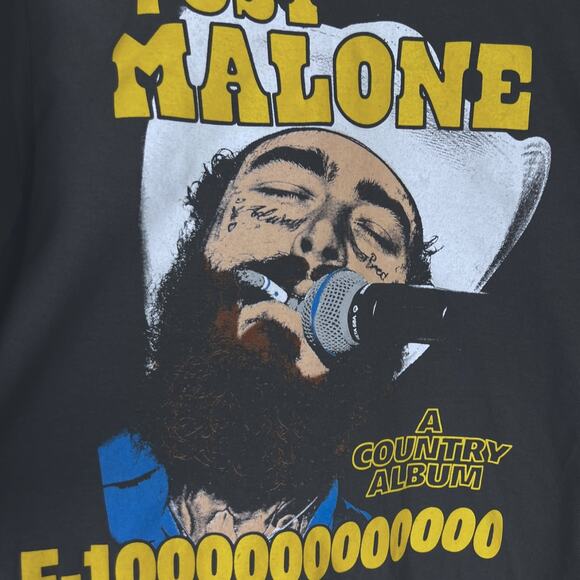 NWOT Post Malone LS Promo Shirt Country Album VIP Concert Tour Rock Rap Promo M - Picture 3 of 6